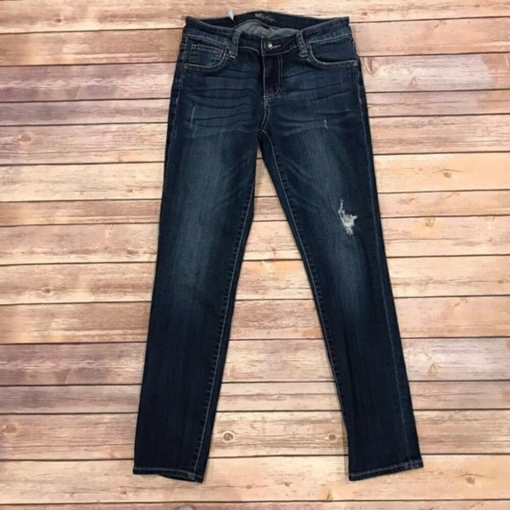 Kut From The Kloth Petite Distressed Boyfriend Jeans Dark Wash